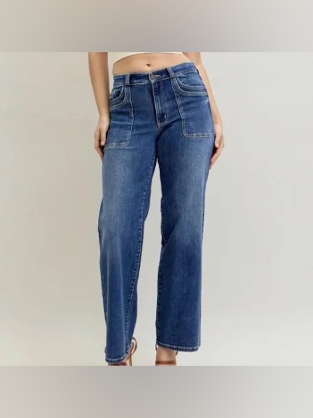 Judy Blue Midrise 90s Straight Leg Jean Dark Blue Size 16W